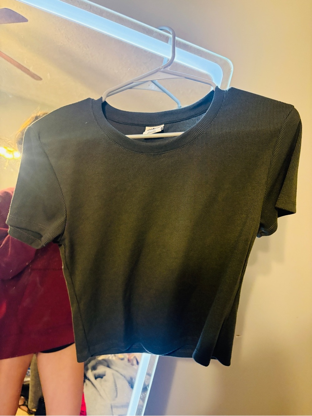 Marshalls Grey Ribbed Crop Top